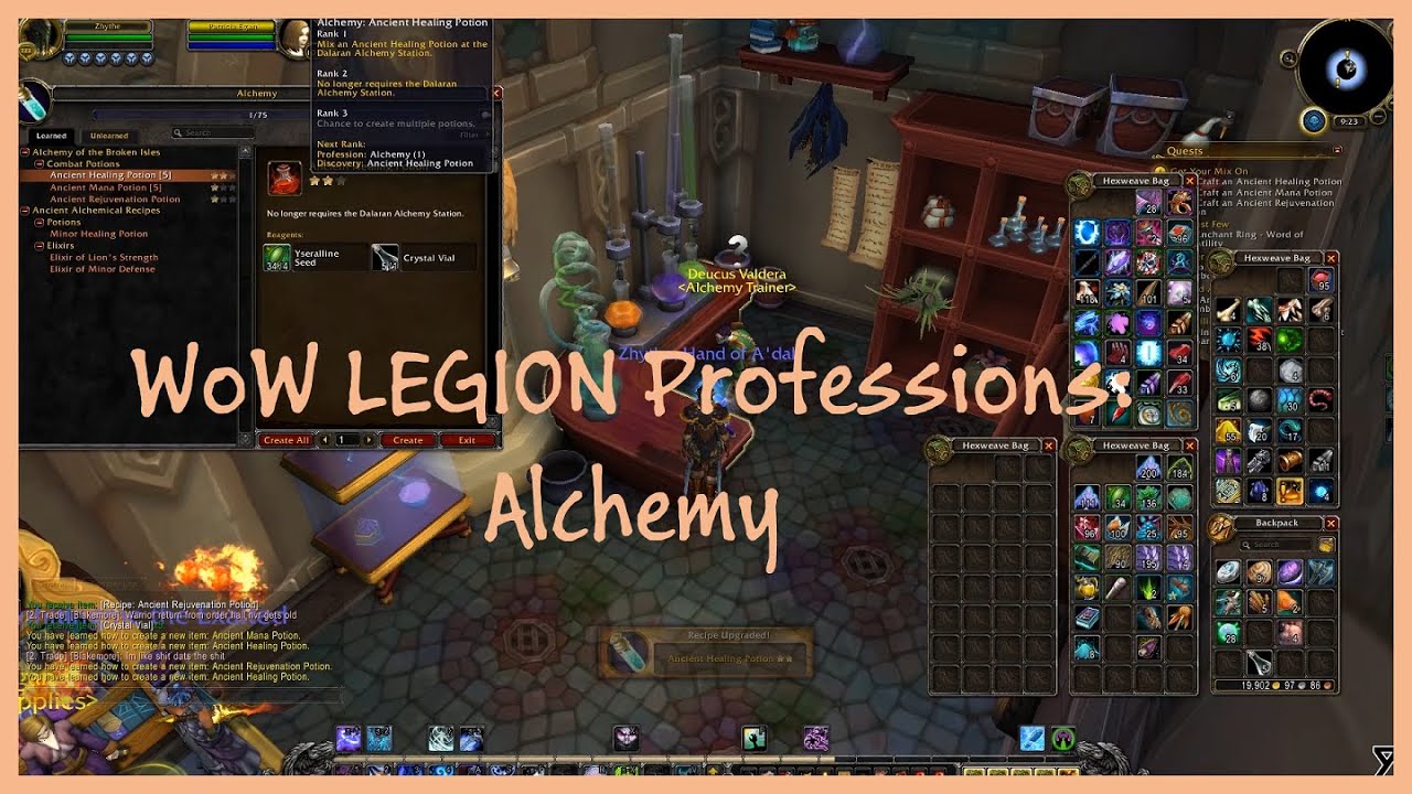 best wow professions for legion